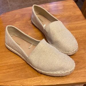 Old Navy Canvas Espadrille Flats Natural Sparkle 8.5